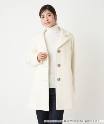 オープンカラーコート【Leilian WHITE LABEL