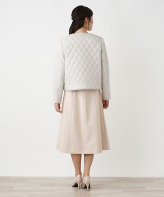 中わた入りノーカラージャケット【Ｌｅｉｌｉａｎ　ＷＨＩＴＥ　ＬＡＢＥＬ】