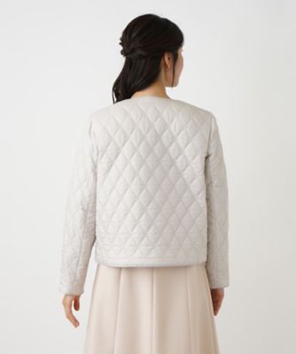中わた入りノーカラージャケット【Ｌｅｉｌｉａｎ　ＷＨＩＴＥ　ＬＡＢＥＬ】