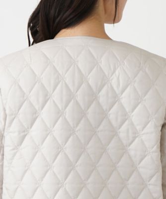 中わた入りノーカラージャケット【Ｌｅｉｌｉａｎ　ＷＨＩＴＥ　ＬＡＢＥＬ】