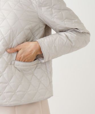 中わた入りノーカラージャケット【Ｌｅｉｌｉａｎ　ＷＨＩＴＥ　ＬＡＢＥＬ】