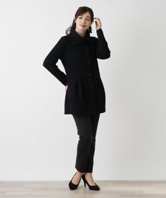 編地切替ロングカーディガン【Ｌｅｉｌｉａｎ　ＷＨＩＴＥ　ＬＡＢＥＬ】
