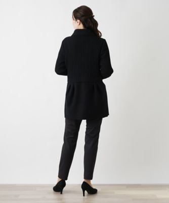 編地切替ロングカーディガン【Ｌｅｉｌｉａｎ　ＷＨＩＴＥ　ＬＡＢＥＬ】