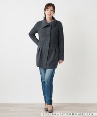 編地切替ロングカーディガン【Ｌｅｉｌｉａｎ　ＷＨＩＴＥ　ＬＡＢＥＬ】
