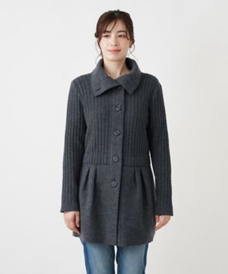 編地切替ロングカーディガン【Ｌｅｉｌｉａｎ　ＷＨＩＴＥ　ＬＡＢＥＬ】