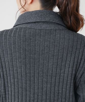 編地切替ロングカーディガン【Ｌｅｉｌｉａｎ　ＷＨＩＴＥ　ＬＡＢＥＬ】