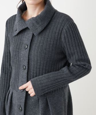 編地切替ロングカーディガン【Ｌｅｉｌｉａｎ　ＷＨＩＴＥ　ＬＡＢＥＬ】