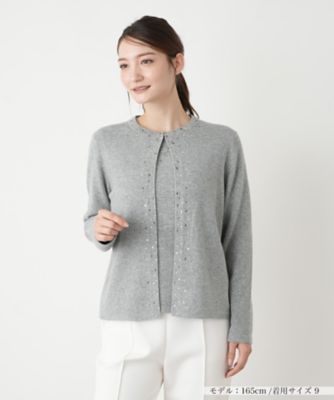 マルチビジューカーディガン【Leilian WHITE LABEL