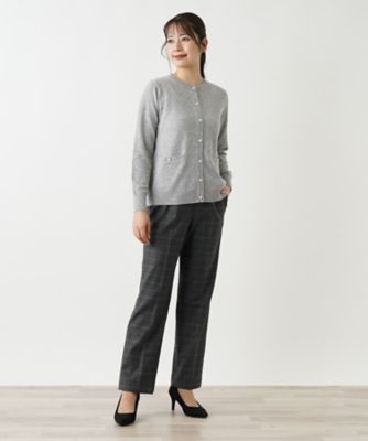 チェックセンタープレスパンツ【Ｌｅｉｌｉａｎ　ＷＨＩＴＥ　ＬＡＢＥＬ】