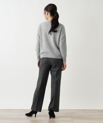 チェックセンタープレスパンツ【Ｌｅｉｌｉａｎ　ＷＨＩＴＥ　ＬＡＢＥＬ】