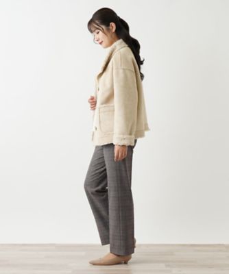 チェックセンタープレスパンツ【Ｌｅｉｌｉａｎ　ＷＨＩＴＥ　ＬＡＢＥＬ】