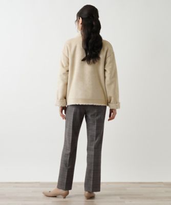 チェックセンタープレスパンツ【Ｌｅｉｌｉａｎ　ＷＨＩＴＥ　ＬＡＢＥＬ】
