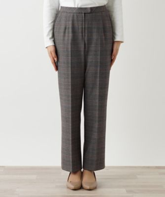チェックセンタープレスパンツ【Ｌｅｉｌｉａｎ　ＷＨＩＴＥ　ＬＡＢＥＬ】