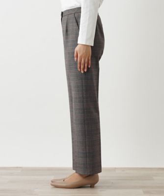 チェックセンタープレスパンツ【Ｌｅｉｌｉａｎ　ＷＨＩＴＥ　ＬＡＢＥＬ】