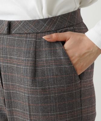 チェックセンタープレスパンツ【Ｌｅｉｌｉａｎ　ＷＨＩＴＥ　ＬＡＢＥＬ】