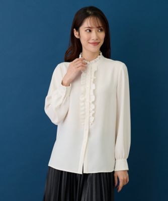 ＜Leilian (Women)＞洗えるフリルブラウス