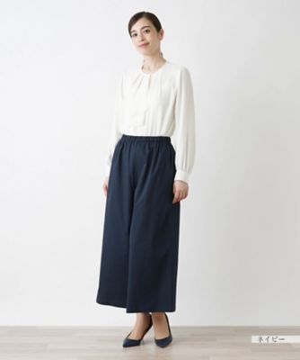 洗えるガウチョパンツ【Ｌｅｉｌｉａｎ　ＷＨＩＴＥ　ＬＡＢＥＬ】