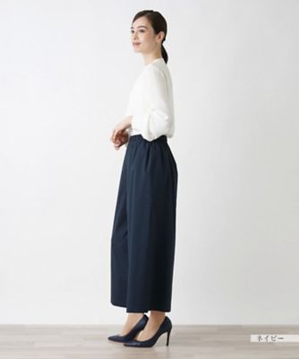 洗えるガウチョパンツ【Ｌｅｉｌｉａｎ　ＷＨＩＴＥ　ＬＡＢＥＬ】