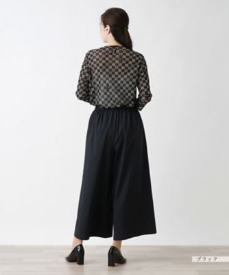 洗えるガウチョパンツ【Ｌｅｉｌｉａｎ　ＷＨＩＴＥ　ＬＡＢＥＬ】