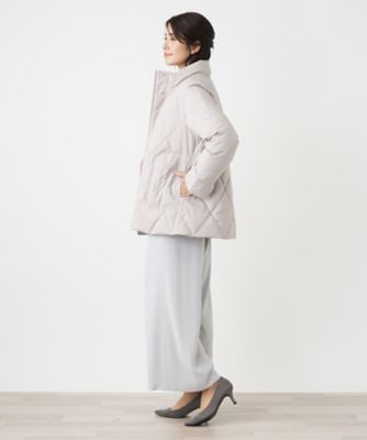 スタンドカラーダウンコート【Leilian WHITE