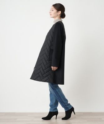 キルティング切替ノーカラーコート【Ｌｅｉｌｉａｎ　ＷＨＩＴＥ　ＬＡＢＥＬ】