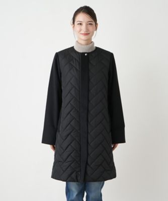 キルティング切替ノーカラーコート【Ｌｅｉｌｉａｎ　ＷＨＩＴＥ　ＬＡＢＥＬ】