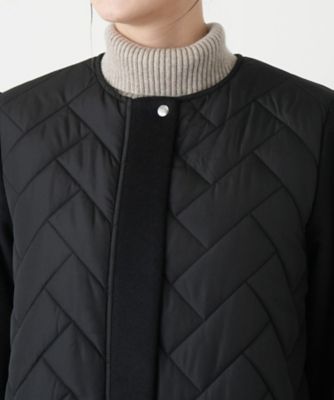 キルティング切替ノーカラーコート【Ｌｅｉｌｉａｎ　ＷＨＩＴＥ　ＬＡＢＥＬ】
