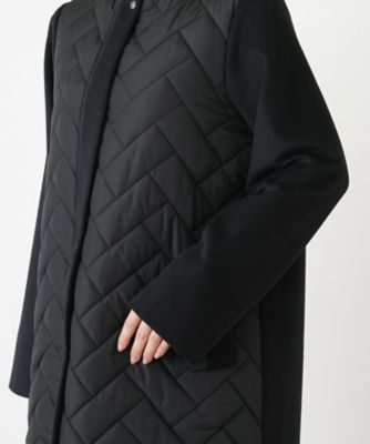 キルティング切替ノーカラーコート【Ｌｅｉｌｉａｎ　ＷＨＩＴＥ　ＬＡＢＥＬ】