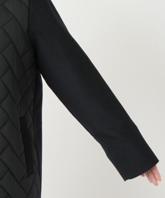 キルティング切替ノーカラーコート【Ｌｅｉｌｉａｎ　ＷＨＩＴＥ　ＬＡＢＥＬ】
