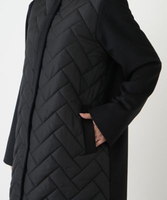 キルティング切替ノーカラーコート【Ｌｅｉｌｉａｎ　ＷＨＩＴＥ　ＬＡＢＥＬ】