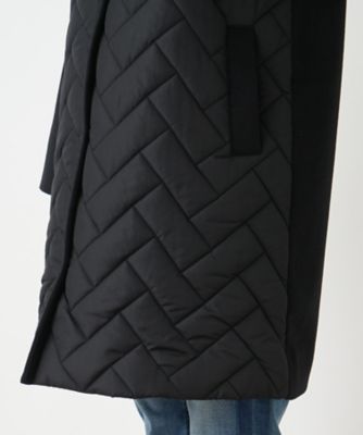 キルティング切替ノーカラーコート【Ｌｅｉｌｉａｎ　ＷＨＩＴＥ　ＬＡＢＥＬ】