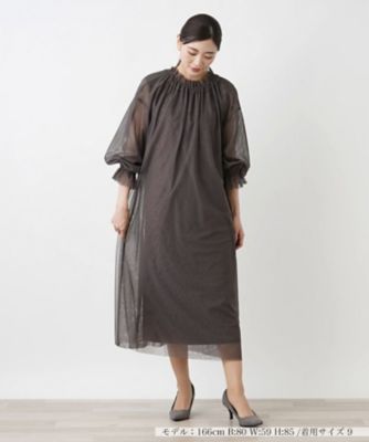 ＜Leilian (Women)＞シアーワンピース【ＴＨＥ　ＮＥＷ】【Ｌｅｉｌｉａｎ　ＷＨＩＴＥ　ＬＡＢＥＬ】