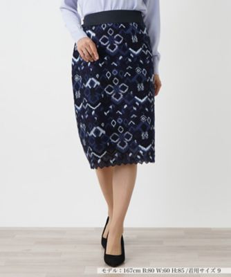 ＜Leilian (Women)＞鍵編みレース刺繍スカート【ＴＨＥ　ＮＥＷ】【Ｌｅｉｌｉａｎ　ＷＨＩＴＥ　ＬＡＢＥＬ】