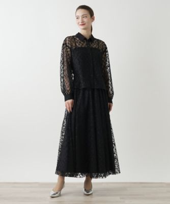 チュールブラウス【ＴＨＥ　ＮＥＷ】【Ｌｅｉｌｉａｎ　ＷＨＩＴＥ　ＬＡＢＥＬ】