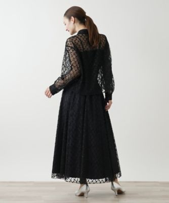 チュールブラウス【ＴＨＥ　ＮＥＷ】【Ｌｅｉｌｉａｎ　ＷＨＩＴＥ　ＬＡＢＥＬ】