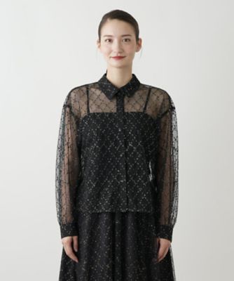 チュールブラウス【ＴＨＥ　ＮＥＷ】【Ｌｅｉｌｉａｎ　ＷＨＩＴＥ　ＬＡＢＥＬ】