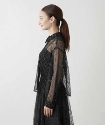 チュールブラウス【ＴＨＥ　ＮＥＷ】【Ｌｅｉｌｉａｎ　ＷＨＩＴＥ　ＬＡＢＥＬ】