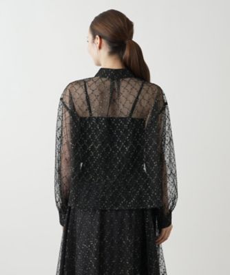 チュールブラウス【ＴＨＥ　ＮＥＷ】【Ｌｅｉｌｉａｎ　ＷＨＩＴＥ　ＬＡＢＥＬ】