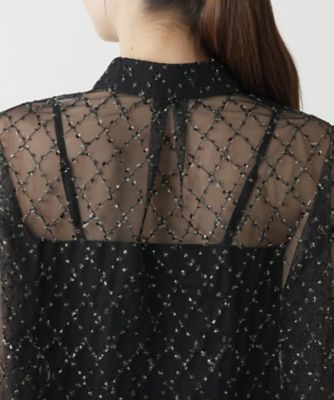 チュールブラウス【ＴＨＥ　ＮＥＷ】【Ｌｅｉｌｉａｎ　ＷＨＩＴＥ　ＬＡＢＥＬ】