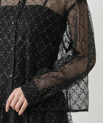チュールブラウス【ＴＨＥ　ＮＥＷ】【Ｌｅｉｌｉａｎ　ＷＨＩＴＥ　ＬＡＢＥＬ】