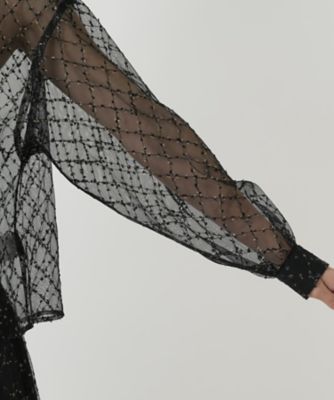 チュールブラウス【ＴＨＥ　ＮＥＷ】【Ｌｅｉｌｉａｎ　ＷＨＩＴＥ　ＬＡＢＥＬ】