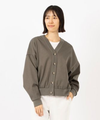 ＜Leilian (Women)＞Ｖネックブルゾン【ＢＯＵＲＧＥ】