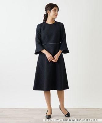 Leilian WHITELABEL レリアン レディース　ワンピース Vネックフレアワンピース【Leilian WHITE LABEL】|レリアン