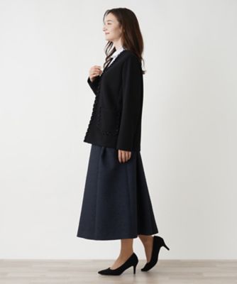 Ｖネックノーカラージャケット【ＴＨＥ　ＮＥＷ】【Ｌｅｉｌｉａｎ　ＷＨＩＴＥ　ＬＡＢＥＬ】