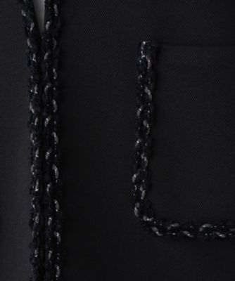 Ｖネックノーカラージャケット【ＴＨＥ　ＮＥＷ】【Ｌｅｉｌｉａｎ　ＷＨＩＴＥ　ＬＡＢＥＬ】