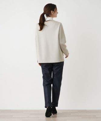 Ｖネックノーカラージャケット【ＴＨＥ　ＮＥＷ】【Ｌｅｉｌｉａｎ　ＷＨＩＴＥ　ＬＡＢＥＬ】