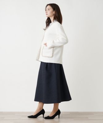 Ｖネックノーカラージャケット【ＴＨＥ　ＮＥＷ】【Ｌｅｉｌｉａｎ　ＷＨＩＴＥ　ＬＡＢＥＬ】