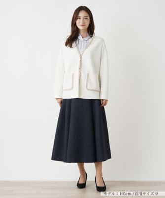 Ｖネックノーカラージャケット【ＴＨＥ　ＮＥＷ】【Ｌｅｉｌｉａｎ　ＷＨＩＴＥ　ＬＡＢＥＬ】