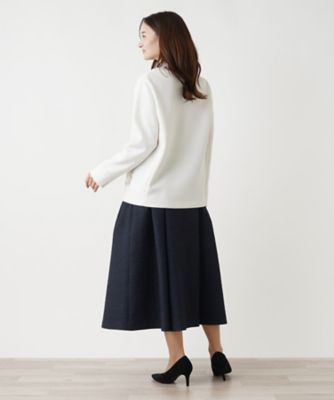 Ｖネックノーカラージャケット【ＴＨＥ　ＮＥＷ】【Ｌｅｉｌｉａｎ　ＷＨＩＴＥ　ＬＡＢＥＬ】