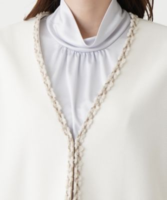 Ｖネックノーカラージャケット【ＴＨＥ　ＮＥＷ】【Ｌｅｉｌｉａｎ　ＷＨＩＴＥ　ＬＡＢＥＬ】